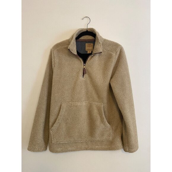 Telluride Clothing Co Tops - Telluride Clothing Co Beige Sherpa Pullover Sweater Quarter Zip Size S